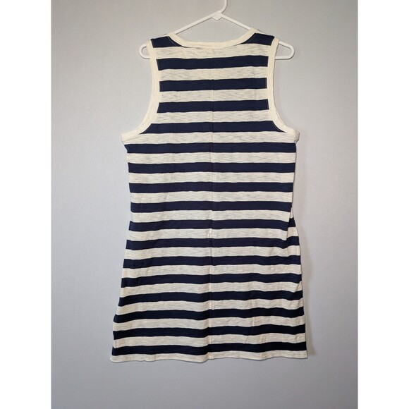 J. Crew Dress Womens M Blue Stripes Cotton Tank Sundress Beach Cover Resort NWT - Picture 8 of 10